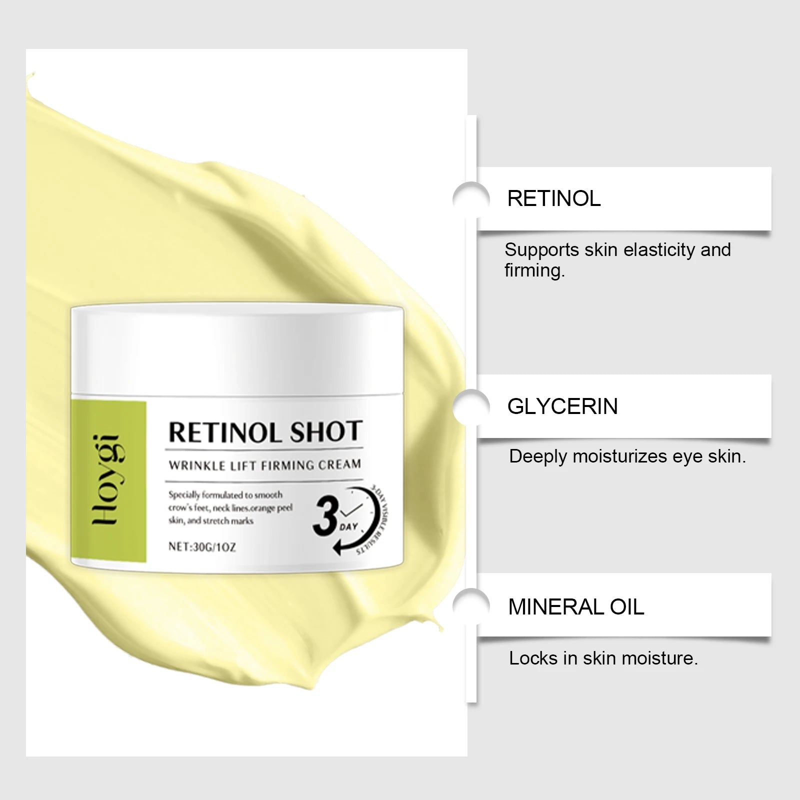 Retinol Eye Care Set Lift Firming Eye Cream Fades Fine Lines Pore Shrinking Dark Circles Repair Retinol Firming Eye Serum Qme