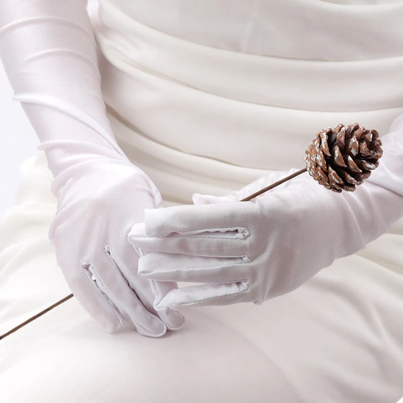 Women Long Finger Elbow Sun Protection Gloves Opera Evening Party Qme