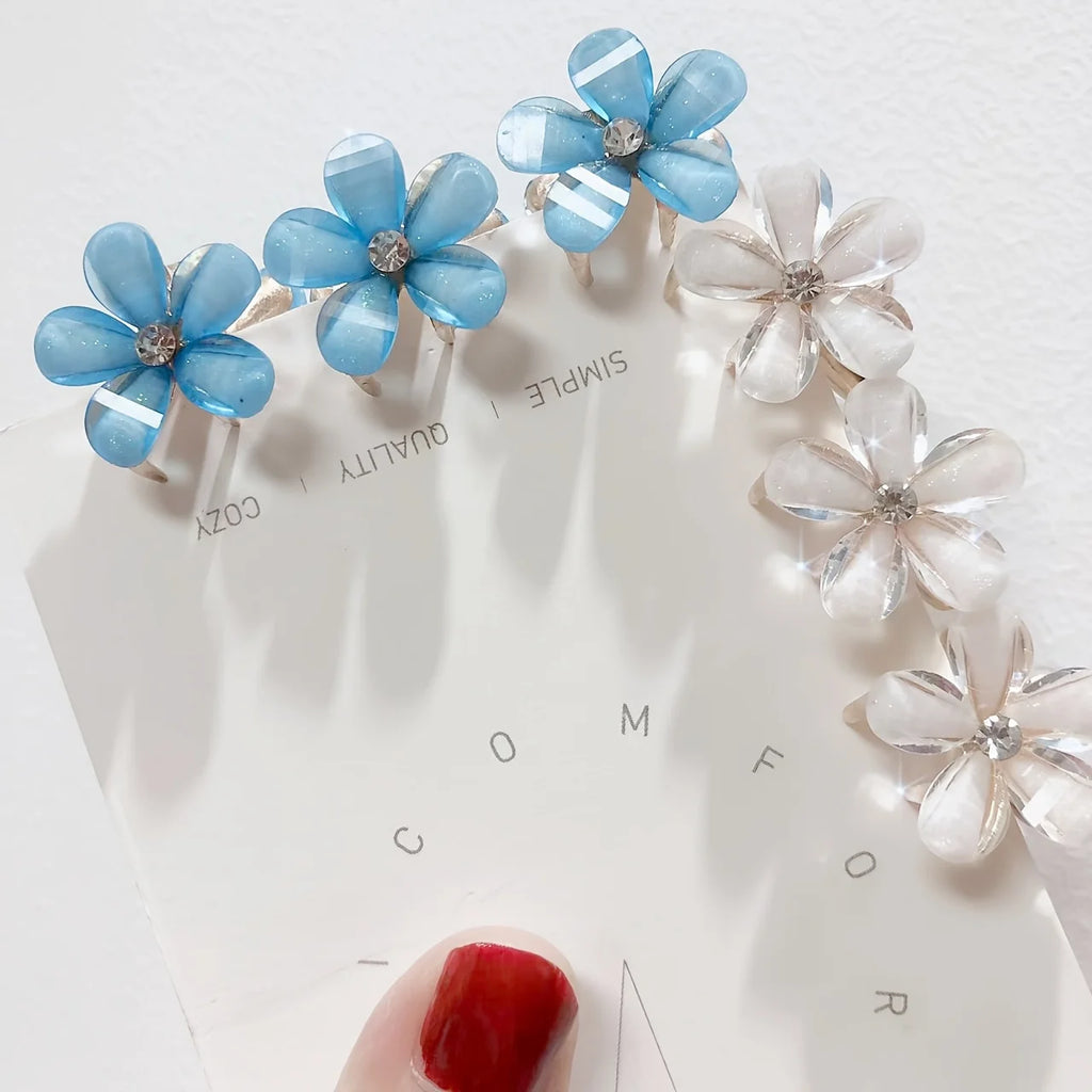 Mini alloy resin small flower small grab clip hair accessory small hair clip side clip bangs clip small hair clip Qme