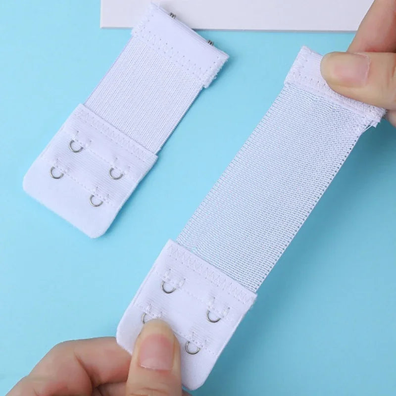 Women 2 Rows Hooks Bra Extension Strap Extenders Adjustable Belt Qme