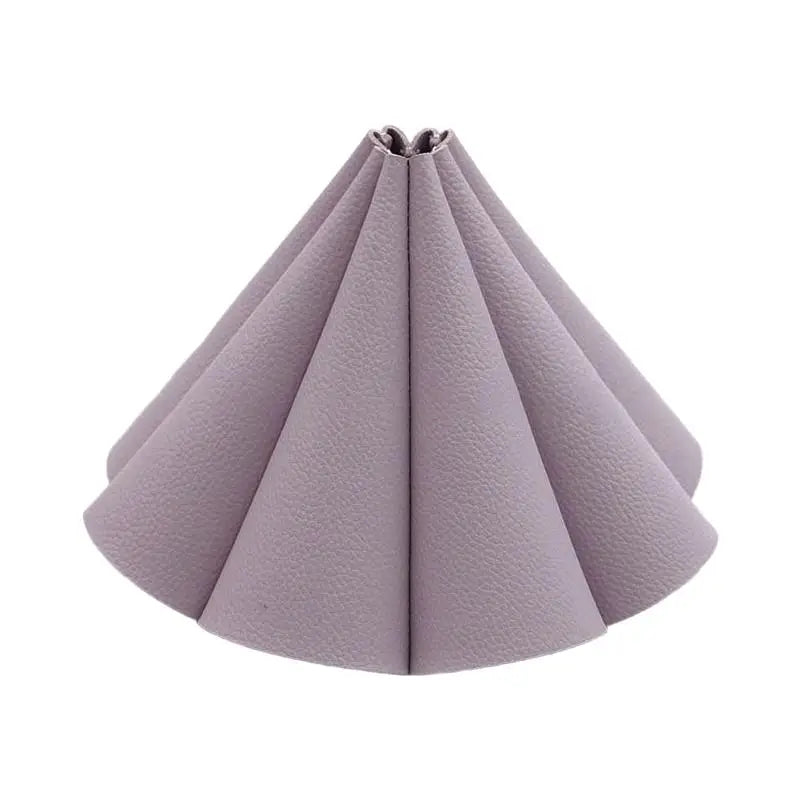 Leather Waterproof Lampshade LED Light Protective Cover Durable Hanging Garden Path Light Replacement PU Sleeve For Camping Qme Purple