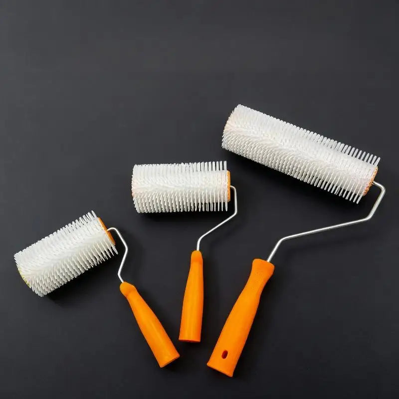 10/16/24CM Defoaming Drum Brush Spike Roller Latex Floor Self Compound Roller Leveling Screed Spiked Roller Paint Brush Roll Qme