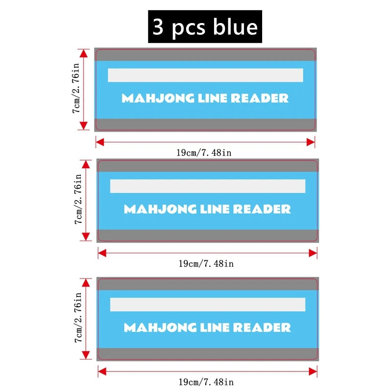 1-8 Pieces Large Size Guided Reading Strips Highlight Overlays Multicolor Reading Tracking Rulers for Dyslexics Bookmarks Qme 3Pcs blue