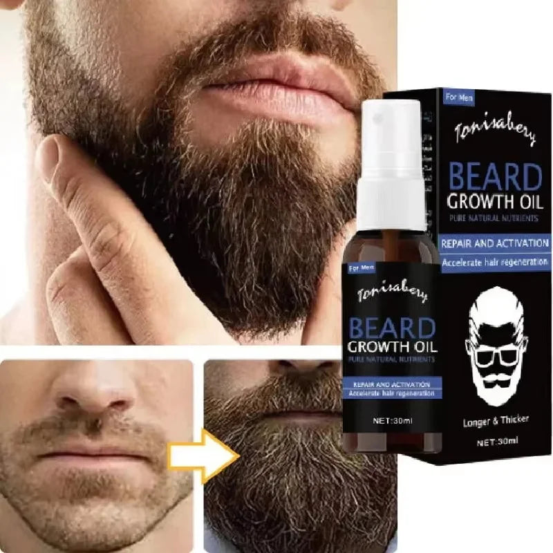 Beard Growth Oil Beard Wax Balm Hair Loss Products Leave-In Conditioner for Groomed Chest Hair Moustache Oil Beard Care Product Qme