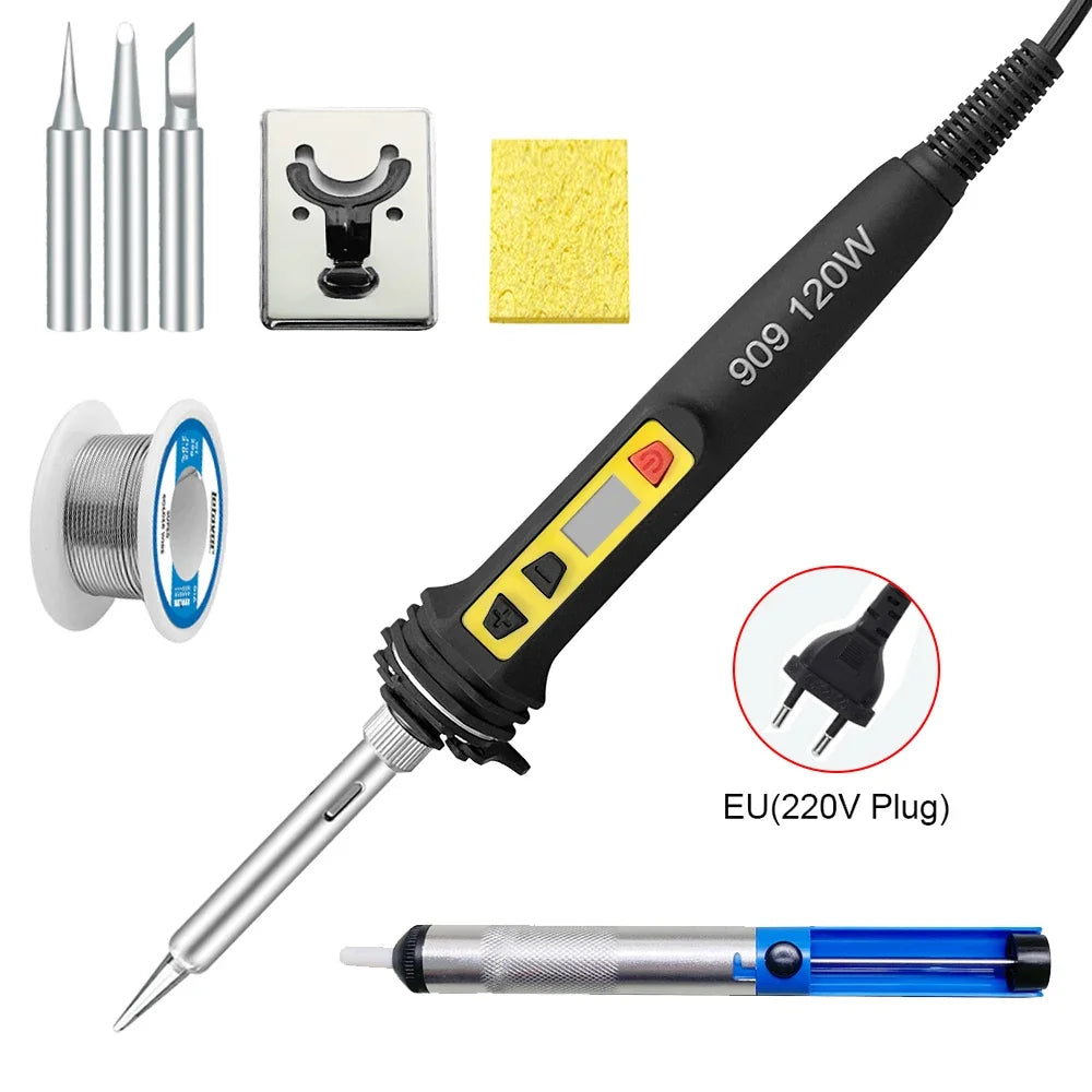 120W 150W Digital Electric Soldering Iron Tool Dual Calibration Qme 909S-SET2-220V