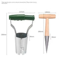 Stainless Steel Seeder Excavator Horticultural Wood Handle Hole Qme 1Set