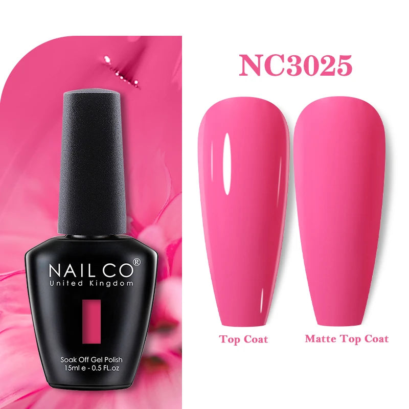 NAILCO Rubber Base Gel Polish Milky Pink Jelly White Beige 6Colors
