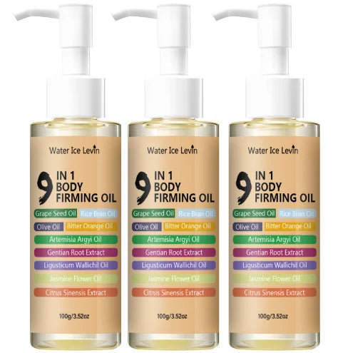 9-in-1 Body Firming & Toning Oil - Natural Herbal Blend, Deep Moisturizing, Smooths Skin & Improves Elasticity Qme WHITE 100g