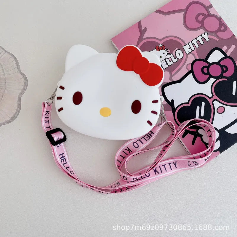 Hello Kitty Kuromi Coin Purse Cute Cartoon Student-Style Instagram-Inspired Fashion Bag Melody Silicone Crossbody Bag Qme 5
