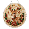 Christmas Scene Pearl and Diamond Hanging Handmade Material Kit DIY Set for Holiday Home Store Decor Creative Gift Qme F One Size