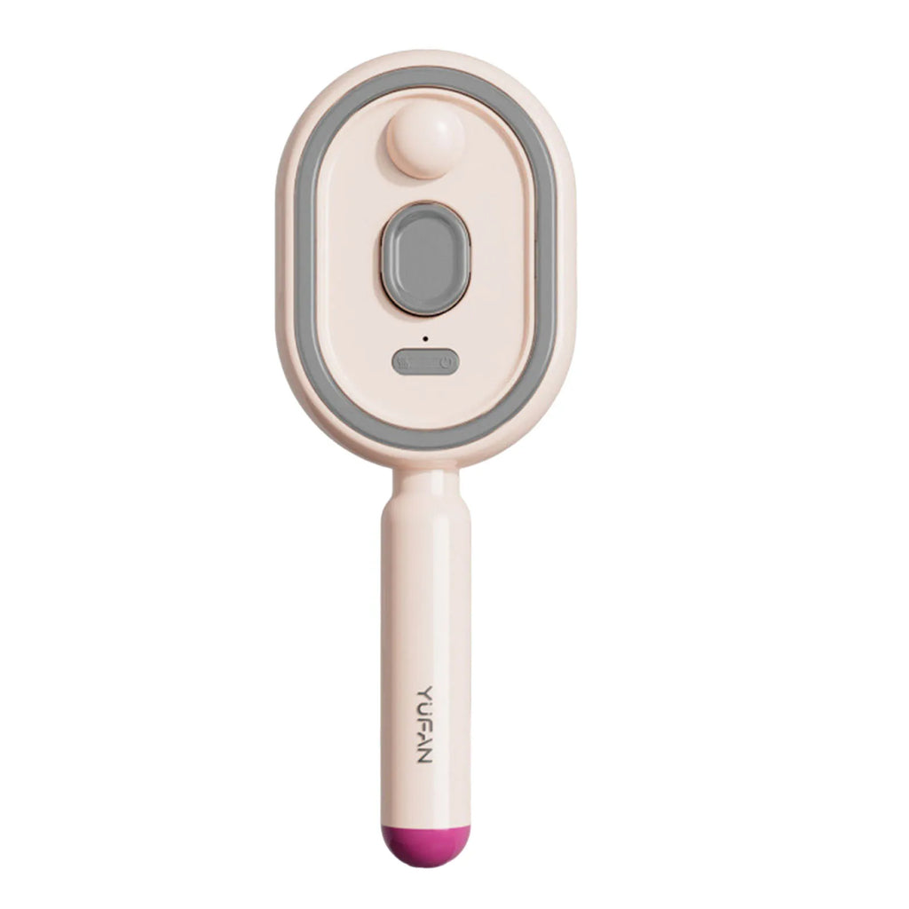Electric Spray Hair Brush 2-In-1 Misting Hair Brush with Water Spray Reduce Frizz Anti-Static Retractable Steam Massage Comb Qme Pink