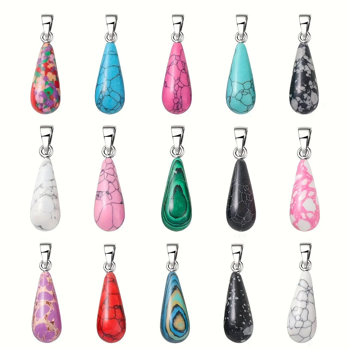 Long Water Drop Stone Pendant - Materials And Accessories For Jewelry, Necklaces, Bracelets, Earrings, DIY Jewelry Making Qme