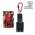 Portable Rubber Screwdriver Bit Holder With Carabiner Keychain Bits Holder Multi Cross Driver Bit Organizer Sleeve Holder Qme A5