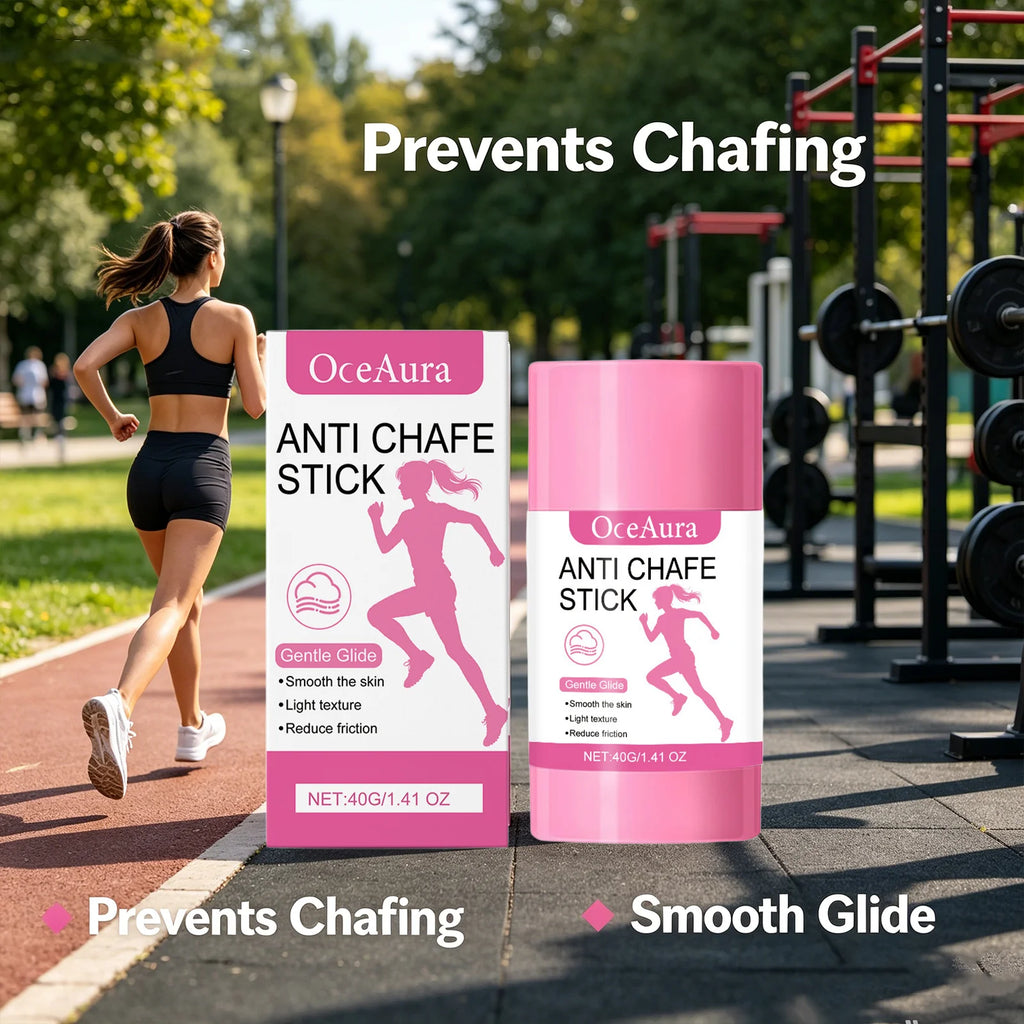 OceAura Anti Chafe Stick for Sports & Daily Use Sweat Resistant Anti Chafing Moisturizing Thigh Underarm Chafing Relief Stick Qme