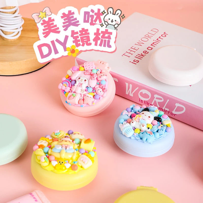 Hello Kitty Kuromi DIY Cream-colored Air-cushion Comb Materials Qme