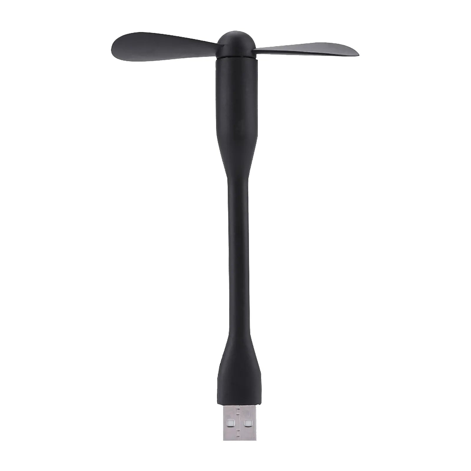 USB Small Fan Flexible Bendable Fan for Power Bank Laptop PC AC Charger Portable Hand Cool Mini Fan Summer Gadgets Qme Black