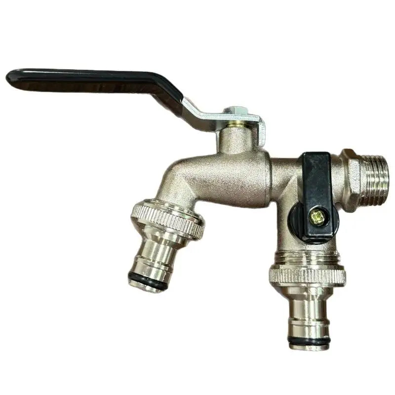 2 Outlets Irrigation Joint Replacement Fitting 1 2'' 3 4'' IBC Water Qme Black