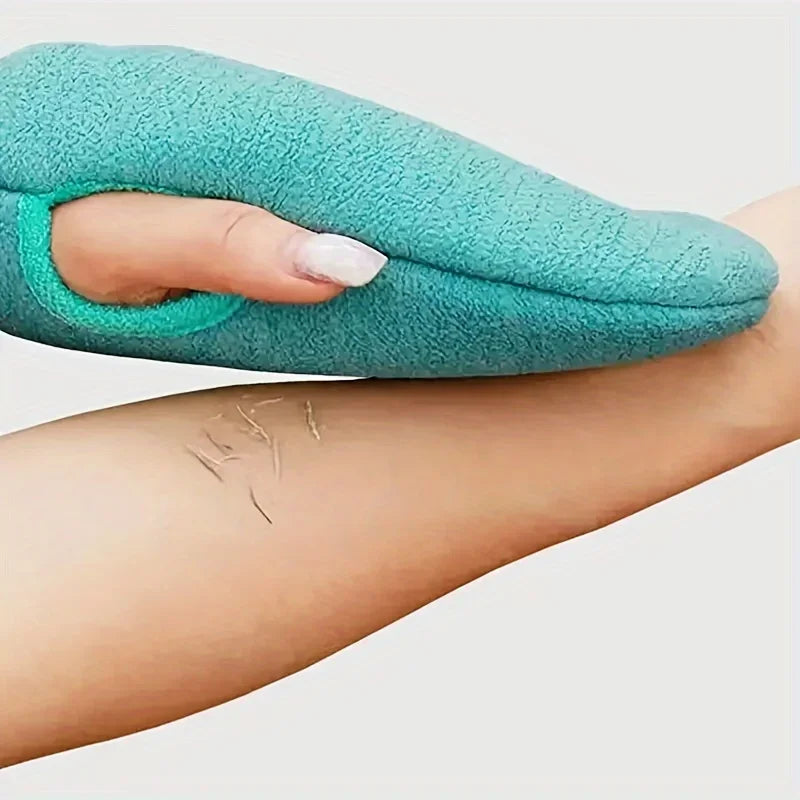Luxury Exfoliating Bath Mitt - Revitalizes for Glowing, Smooth Skin - Gently Scrubs Away Dead Cells & Impurities - Perfect Qme