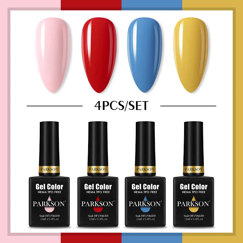 PARKSON Macaroon Series Gel Nail Polish LED UV Summer Solid Semi