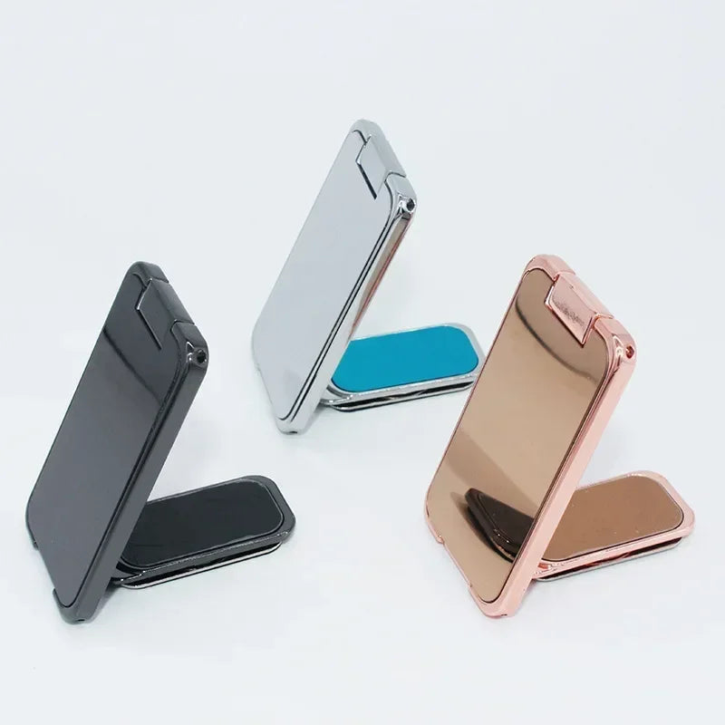 Universal Smartphone Stand, Cellphone Holder Clip, Mobile Phone ring Holder for Lazy Home Bed Desktop Mount, Flexible Adjustable Qme rosegold