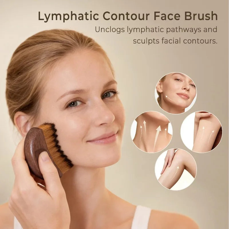 Lymphaticcontourface Walnut Lymphatic Brush Contour Facial Scraping Qme