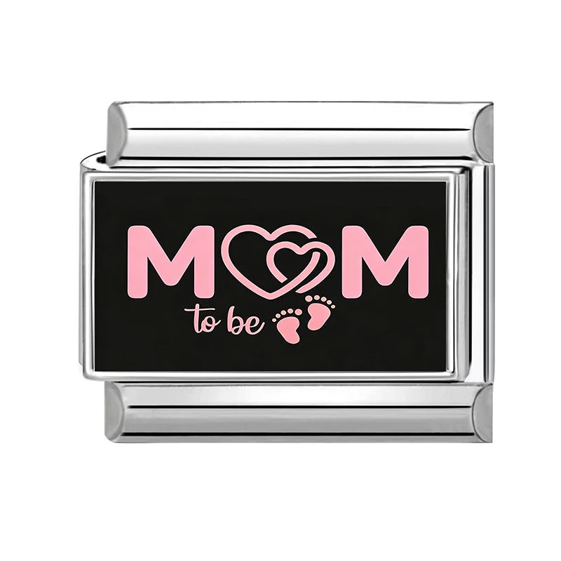 Love Mom Series Cute Child Star Flower Italian Charm Links Fit