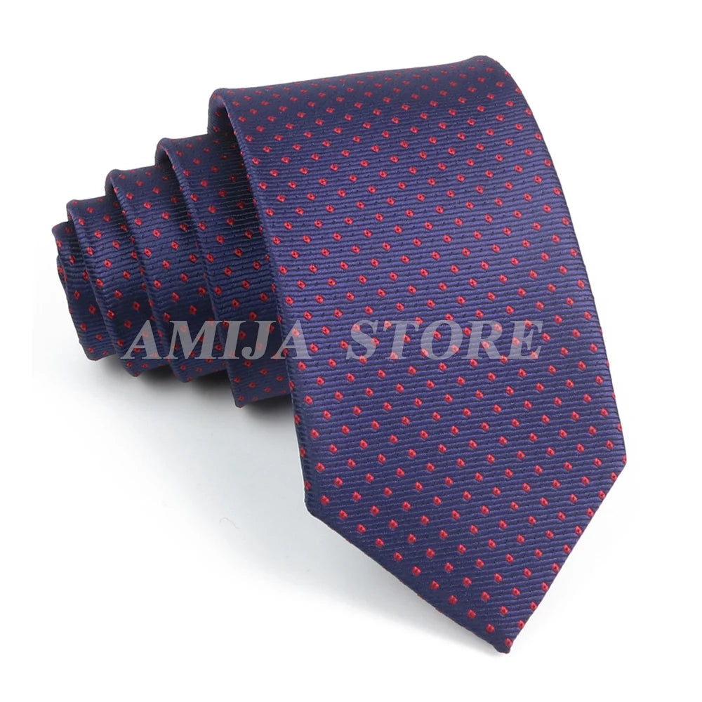 Tie Men Gravatas Wholesale Fashion Woven Luxury Necktie Dark Grey Dot Qme 12 China Mainland
