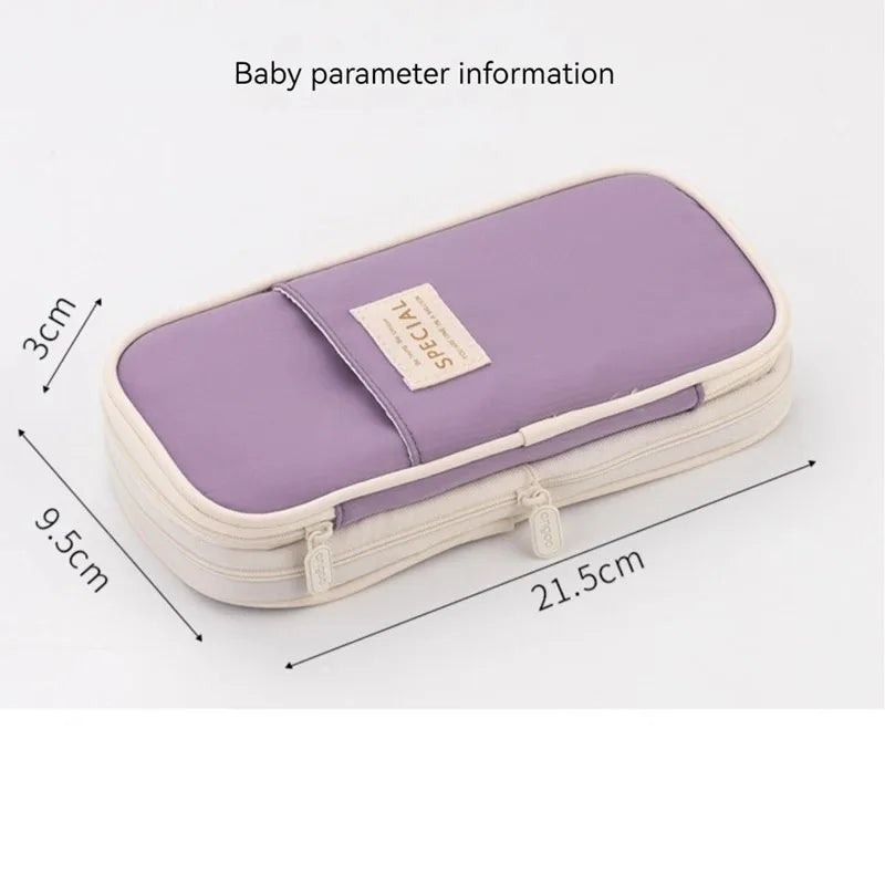 1/2 Piece Kawaii Pencil Case Double Layer Large Capacity Pencil Bag Storage for Office Stationery Storage Box School Supplies Qme