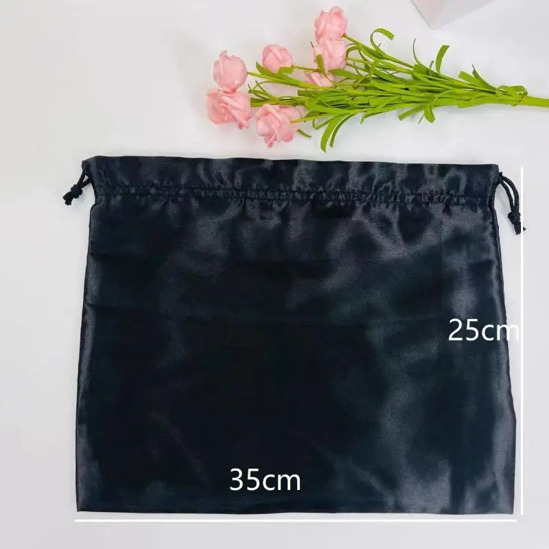 Dustproof Travel Drawstring Pouch Thick Dust Cover Storage Bags Qme S Black