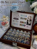 12 24 Aurora Chrome Powder Nai High-end Mirror Magic Storage Box Qme 06 Colorless Card