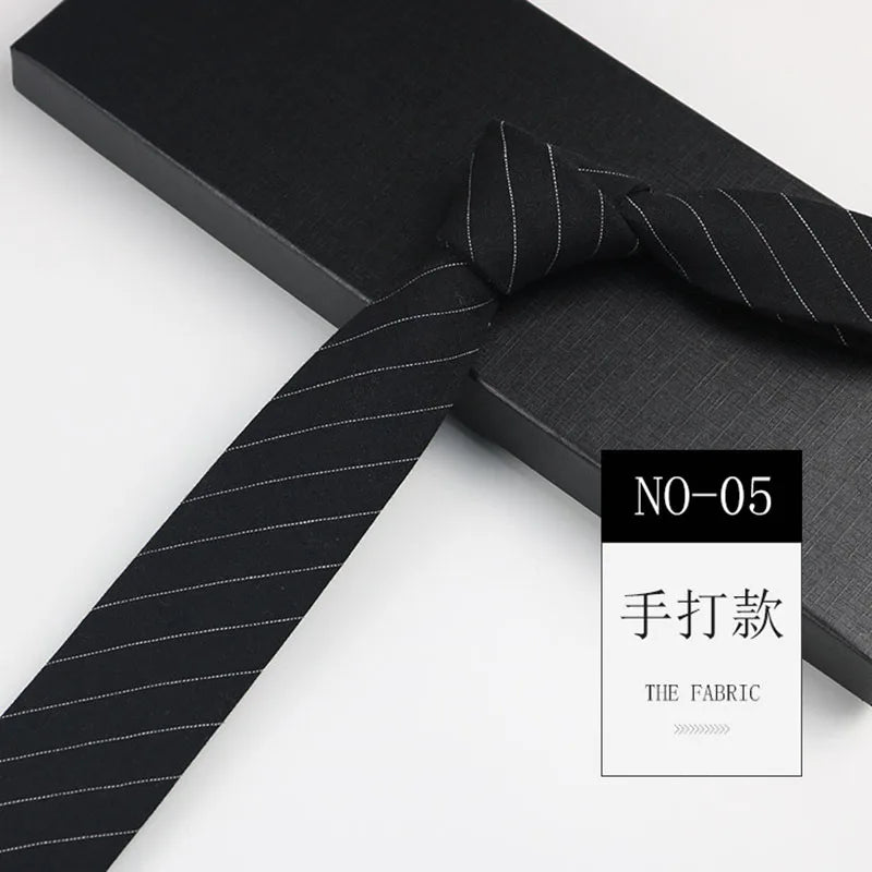 Cotton Skinny Tie Men Women Casual Plaid Strip Neck Party Business Qme RT2