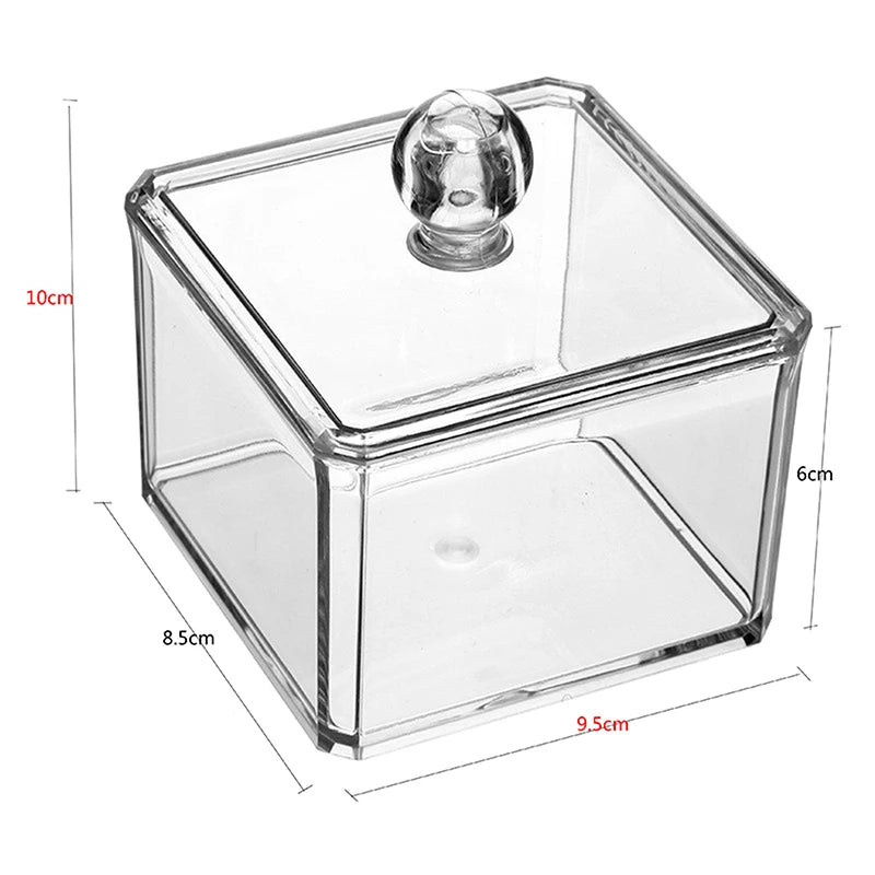Cotton Swabs Dispenser Desktop Cosmetic Jewelry Cases Organizer Qme