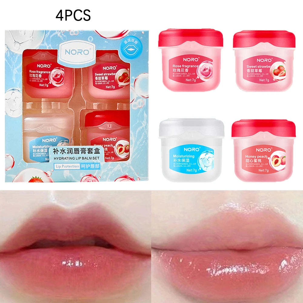 4 6 Moisturizing Lipstick Fruit Flavored Lip Mask Primer Formula Care Qme 4pcs
