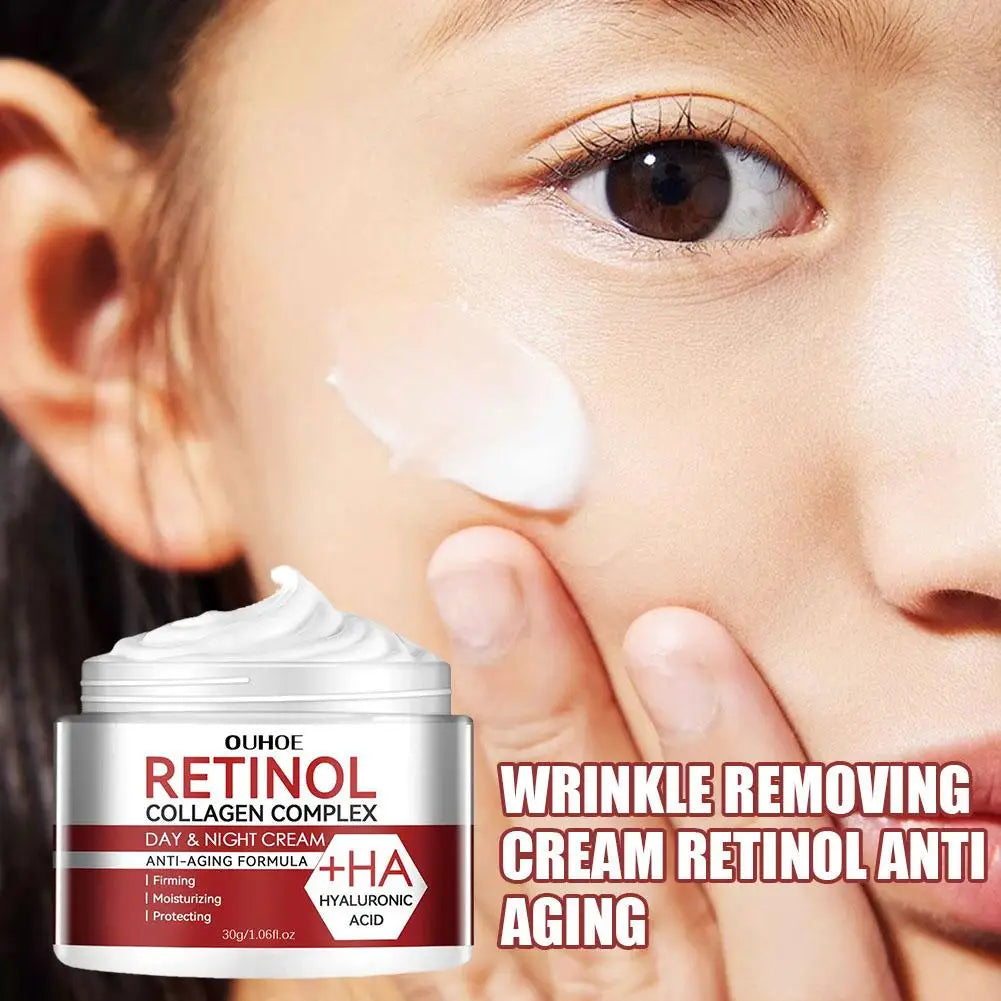 Retinol Cream Hyaluronic Acid Facial Anti-wrinkle Anti-aging Fade Qme