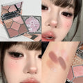 5 Colors Eyeshadow Palette Purple Glitter Pearlescent Matte Eye Shadow Shimmer Makeup Long Lasting Women Beauty Eye Cosmetics Qme 02