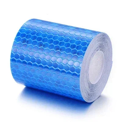 5 rolls Car Stickers, Reflective Tape, Reflective Film, Reflective Material Tape Sticker, Safety Warning Tape, 3m, 5cmx3m Qme Blue