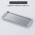 Retro Stainless Steel Trays Sushi Plates Snack Pastry Oval Shallow Qme A