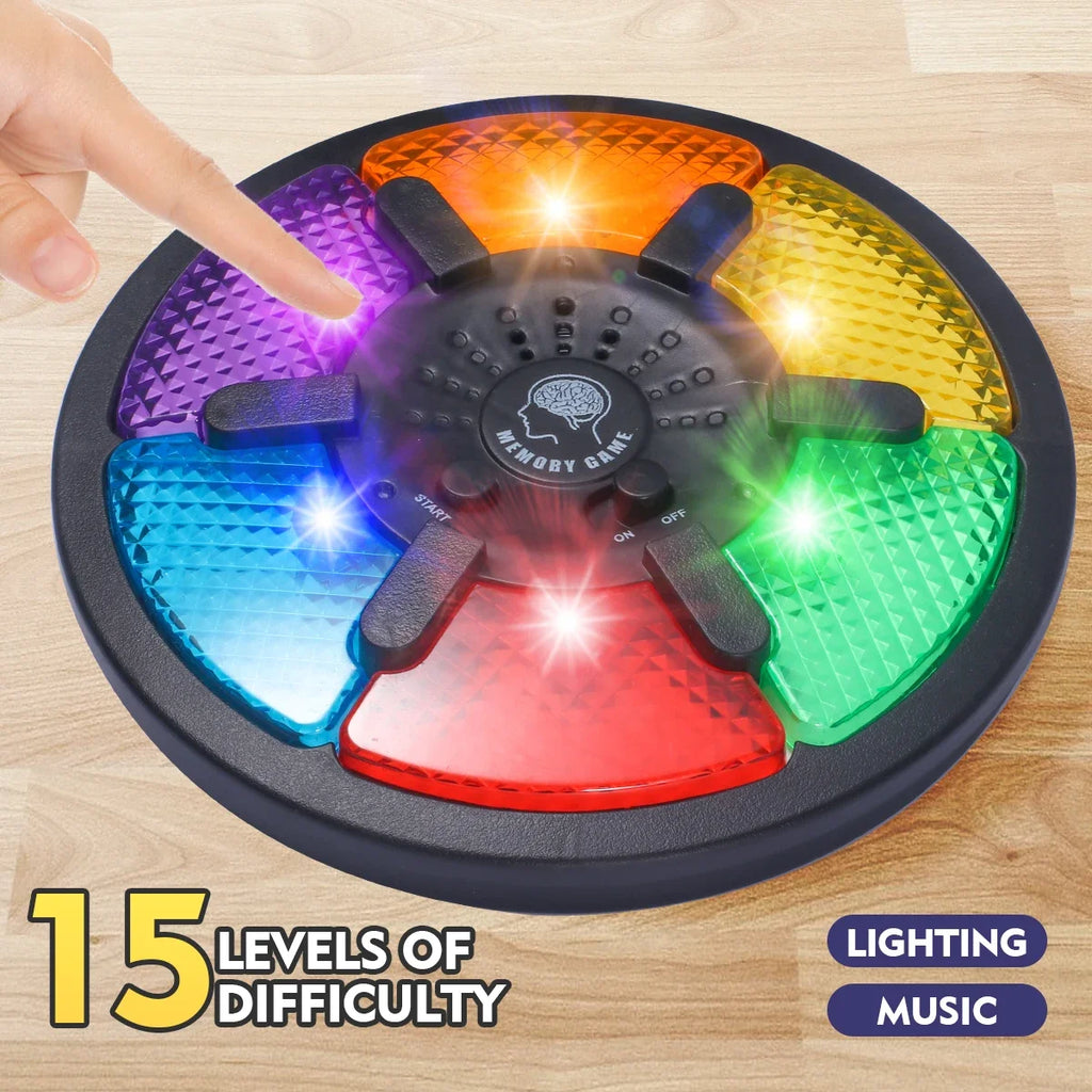 Memory Game Machine Handheld Electronic Memory Game with Light and Sound Puzzle Creative Interactive Game Toy Memory Training Qme