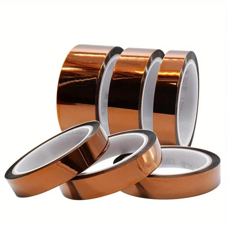 High-Temperature Resistant Polyimide Tape - Thermal Insulation & Adhesive for 3D Printing,Soldering MaLight Beigeg Qme