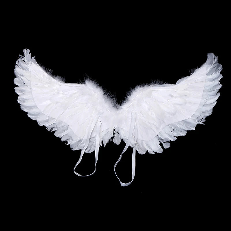 Swallow shape White Angel Wings With Elastic Straps For Kids Party Cosplay Halloween Birthday Decoration Qme