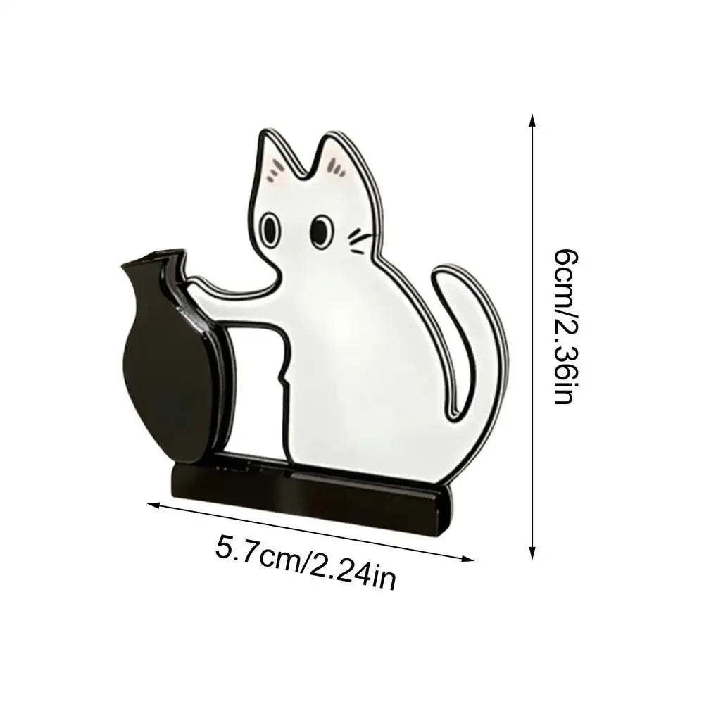 Cat Whisker Fridge Magnet Decorative Acrylic Cute Wide Opening Cat Whiskers Storage Container for Refrigerators Washing Machines Qme C