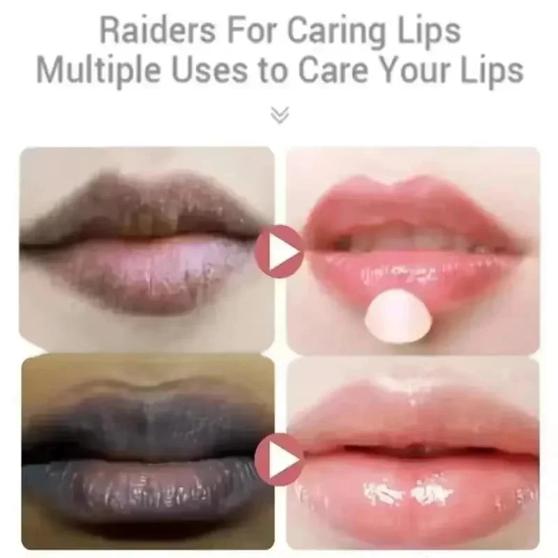 Fast Lighten Melanin Lip Mask Remove Dark Lip Balm Serum Exfoliating Fade Lip Lines Dead Skin Nourishing Repair Lip Care Makeup Qme