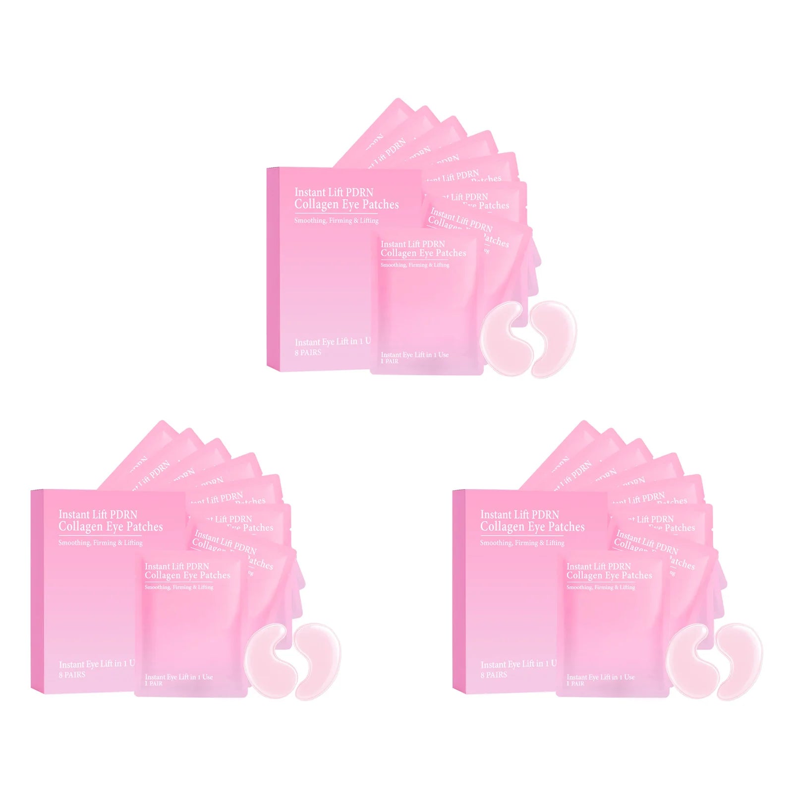 Collagen Eye Patches Hydrogel Anti Dark Circles Reduces Puffiness Instant Lifting Nourishing Anti-Wrinkle Under Eye Mask Qme 24 pairs Boxed