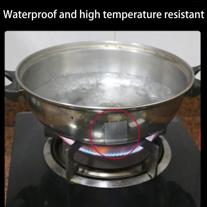 1 Roll High Temperature Resistant Aluminum Foil Tape, Waterproof and Oil-proof, Flame-retardant and Sun-proof, Hand-tearable Qme