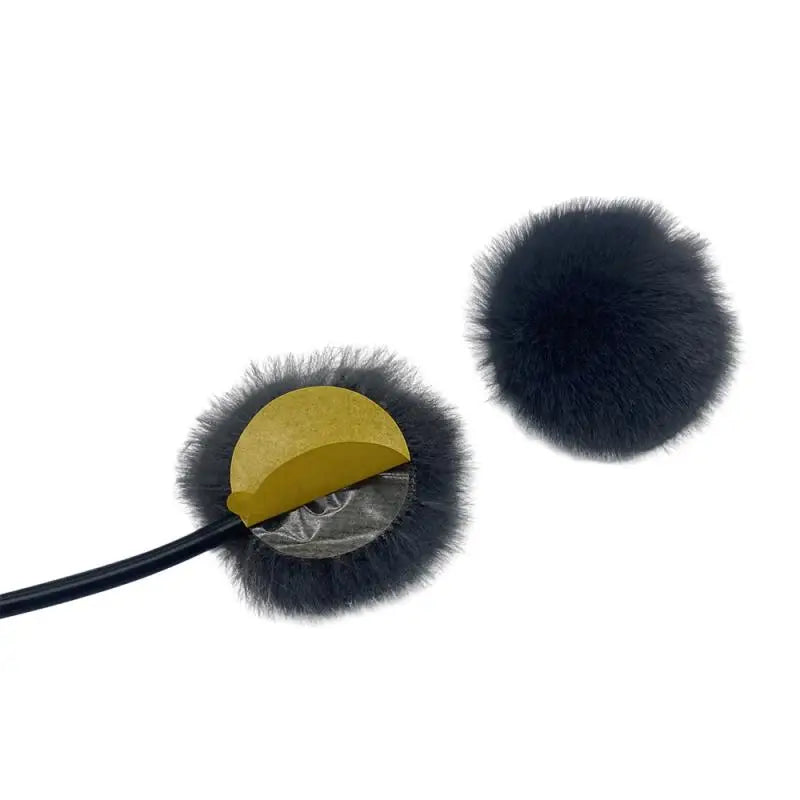 Reusable Furry Soft Lavalier Microphone Covers Windproof Stickers Qme