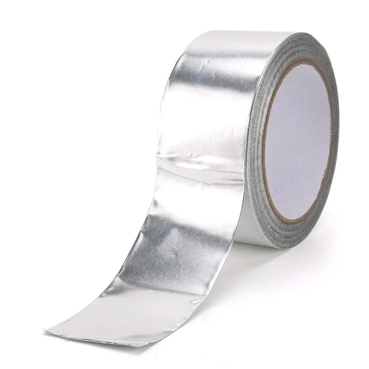 High Temperature Resistant Aluminum Foil Tape 0.1mm Thick Smoke Exhaust Pipe Sealing Kitchen Insulation Aluminum Foil Tape Qme Silver 5m 0.1mm|30mm