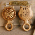 Garapa Cartoon Cat Wooden Scalp Massage Comb Meridian Toothed Head Qme Default Title