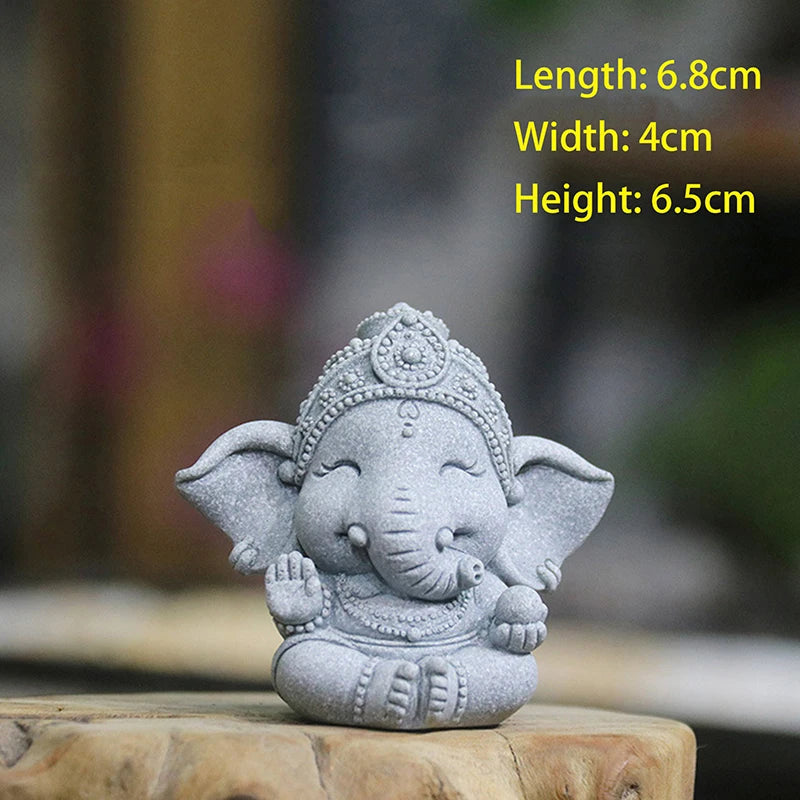 Guardian Elephant Statue Home Decoration Hands Clasped Prayer Position Qme A3