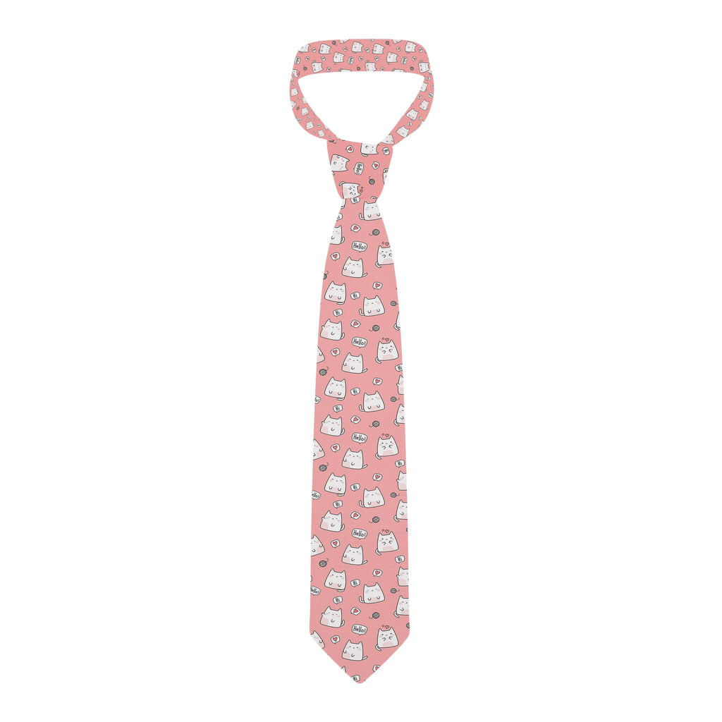 Fashionable Ukiyo-e Wave Print Tie Funny Small Animal Polyester Qme