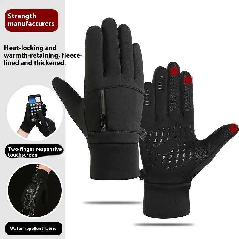 1Pair Winter Gloves Men Women Waterproof Thermal Glove Cold Weather Qme